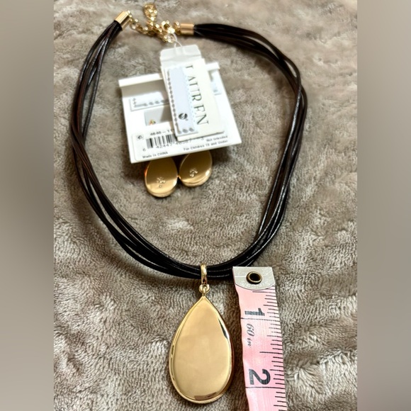 NWT | Ralph Lauren tortoise Necklace/Earring Set - Picture 3 of 6